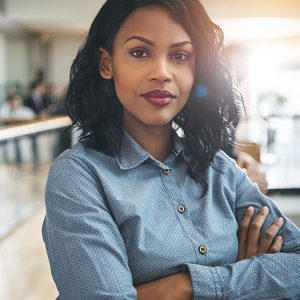 confident corporate officer