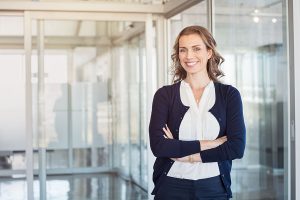 executive woman standing in office